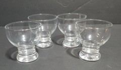 Juice, Cordial, Highball Vintage Set of 4 Unique Glasses 3 Inches Tall