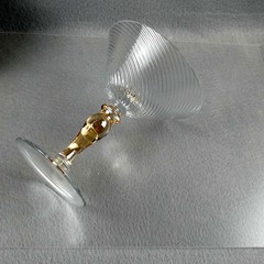 Imperial Gold by Mikasa Champagne Glass or Tall Sherbet Swirl Optic Bowl