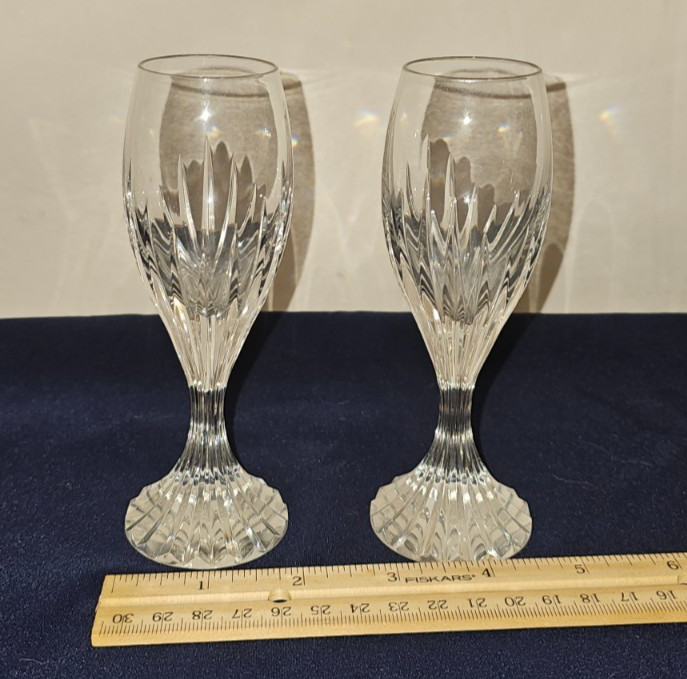 Baccarat France Massena Crystal Cordial Glasses 5⅜» 2oz DISCONTINUED Set of 2