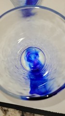 Bormioli Rocco Murano Cobalt Blue Swirl Drink Glasses ~ Set Of 4 ~ 14 Oz EC