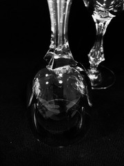 Tiffin-Franciscan Mirage Set of 4 Claret Wine Glasses Crystal 6 3/8”