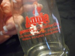 Vintage 1982 Swensen’s Collectible Tumbler Glass Annie & Sandy Columbia Pictures