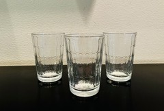 Vintage Glassware Jeanette Thumbprint/Tear Drop 3 Oz. Juice Glasses Set Of 3