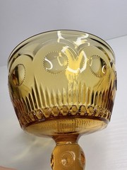 MCM Bartlett Collins St Genevieve Amber Champagne Sherbet Glass Replacement