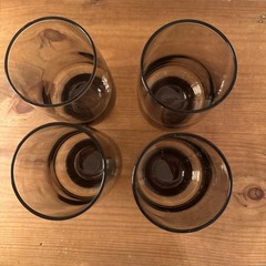 Vintage Libbey Smoked Tawney 11oz Glasses (set of 4)