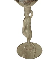 Bayel Crystal Bacchante Frosted Nude Woman Stem Claret Wine Glass