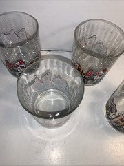 SET OF 4 LUMINARC D’ARQUES DUBLIN 1992 CHRISTMAS HOLIDAY VILLAGE ROCKS GLASSES