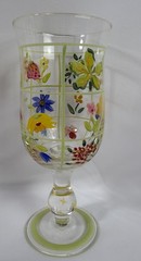 Tracy Porter Style Water Iced Tea Goblets Glasses Set of 7 Hand Painted