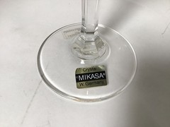 Vintage Set of 13 Mikasa Gilded Edge Crystal Goblet Wine Glass Clear Barware