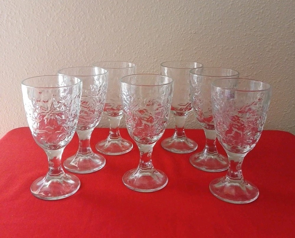 Vtg Princess House Fantasia Footed Water Wine Goblets Set of 7