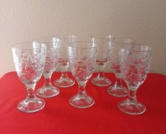 Vtg Princess House Fantasia Footed Water Wine Goblets Set of 7