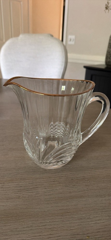 Royal Crystal Rock Aurea Gold Pitcher Made in Italy