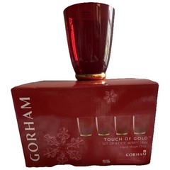 Gorham Touch of Gold Set of 4 Crystal 16 oz DOF Glasses Red/Gold Hand Wash
