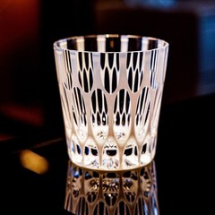 Creative Hand Cut Whiskey Glass Pearl White Water Ripple Edo Kiriko Crystal Gift
