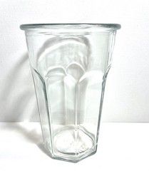 Vintage, 3 Anchor Hocking 16oz Tumbler Drinking Glass 8 Panel,Heavy,Rim w/lip