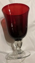 VTG Cranberry Glass Goblets Set Of 2 Perfect Condition:)