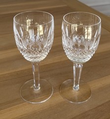 Waterford Crystal Colleen Tall Stem 6.5” Claret Wine Glass – Set of 2 Excellent