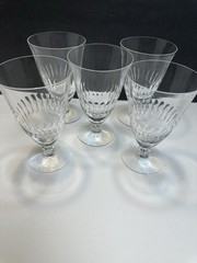 5 Tiffin Silhouette Clear Stem Iced Tea Footed Tumbler/Goblet(s)