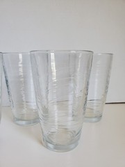Set of 6 Vintage Libbey Orbita Wave Pattern Drinking Glasses Tumblers 5.75”