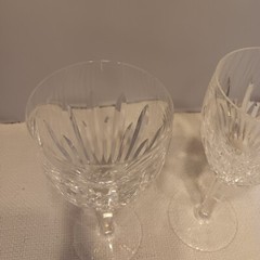 2 Waterford Crystal Carina 7″ claret wine goblets EX!