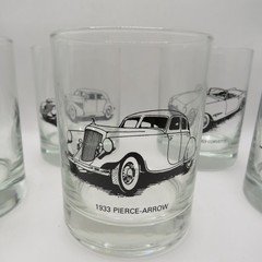 Vintage Rock/Drinking Glasses Classic Cars High Ball Rocks Cocktail Set of 6