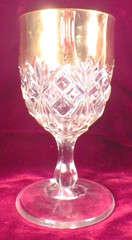 Sheaf & Block Goblet Co-Operative Flint Glass 200 EAPG Clear Gold Fickle 1892