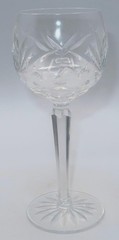 Waterford Crystal, ASHLING, Cut Fans & Panels Wine Hock Glass, 7 3/8″