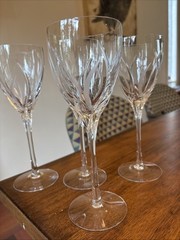 Set Of 4 – Pristine Lenox 8.5 Inch Tall Twilight Glass Water/Wine Goblet Stem