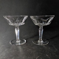WATERFORD SHEILA CHAMPAGNE GLASSES, Cut Lead Crystal, 4 3/4″, 6 Oz, 2PCS
