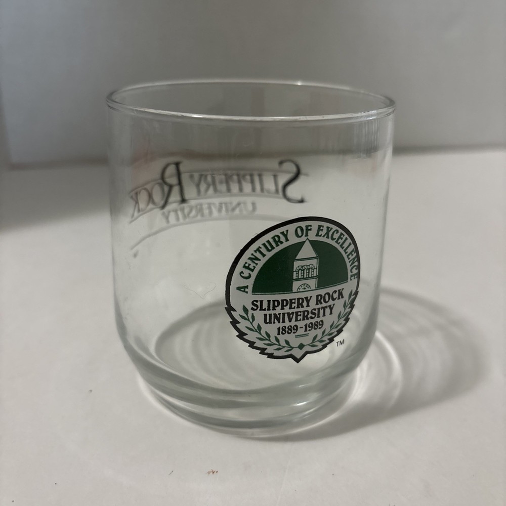Libbey Slippery Rock University Tumbler Vintage 1989 100th Anniversary PA