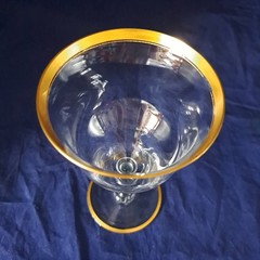 Hawkes Gold Bands Water Goblet With Gold Trim Elegant Vintage Glassware