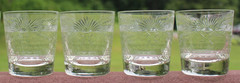 4 Zajecar Crystal Whiskey/Old Fashioned Tumblers Glasses