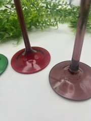 4 Vintage Cordial Glasses Long Stem 10” La Grande Bombay Glasses