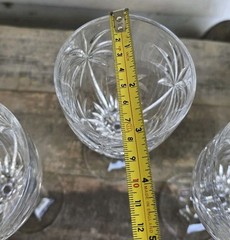 Godinger Crystal PALM TREE South Beach Collection WATER GOBLETS Set of 3 * NEW