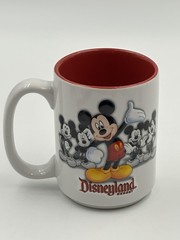 Disney Parks Disneyland Resort Mickey Mouse Red Interior Ceramic Coffee Tea Mug