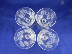 Set of 4 Libbey Rock Sharpe Glenmore Stem #3001 Liquor/Cocktail Glasses 5 5/8″