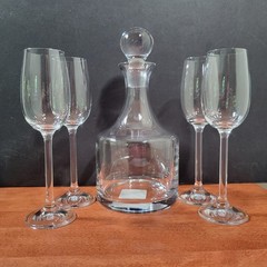 🔥Mikasa Cordial Set W/ Decanter Classic Elegance 4 Glasses VR350/905 ~ New