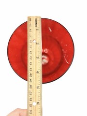 Vintage Red Glass Goblet Wine Glass Clear Twisted Stem Frosted Base 11.75” Tall