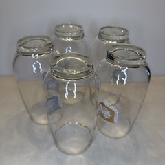 (5) Vintage Libbey Apothecary Pharmacy Rx Gold Trim Drinking Glasses Tumblers