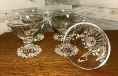 Anchor Hocking Boopie Clear Champagne /Sherbet Glasses 3 ½” Tall, 3 1/2 Set Of 5