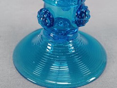 Mid 19th Century British Hand Blown Blue Threaded Glass Roemer Circa 1840s C