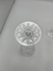 Galway Irish Crystal Oranmore Pattern Water Wine Goblet Glasses Set of 4