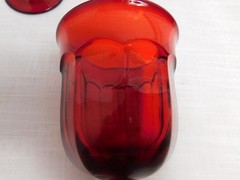 C8 – Viking Glass USA Arlington Ruby Water Goblets Lot of 2