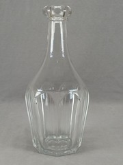 EAPG New England Glass Eight Flute Flint Glass Bar Bottle Circa 1860s