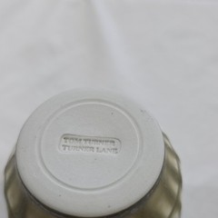 Tom Turner Turner Lane Ceramic Tumbler Green Brown Beige Round ~13cm Impressed