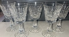 Set of 5 Waterford Crystal Kylemore Claret Wine Glasses 5″ EUC Ireland