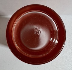 Hazel Atlas VTG Arizona Souvenir Glass 5” Orange Mid Century Western Cowboy