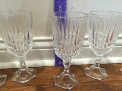 Set of 6 Fostoria Heritage 7.25” Glass Water Goblets VGC
