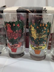 VTG Indiana Glass Twelve Days of Christmas 12oz Set Of 12 Glasses Tumbler In Box