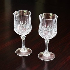 VTG 80s Set of 6 Cristal D’Arques Longchamp n3, 17,5cl Lead Crystal Wine Glasses